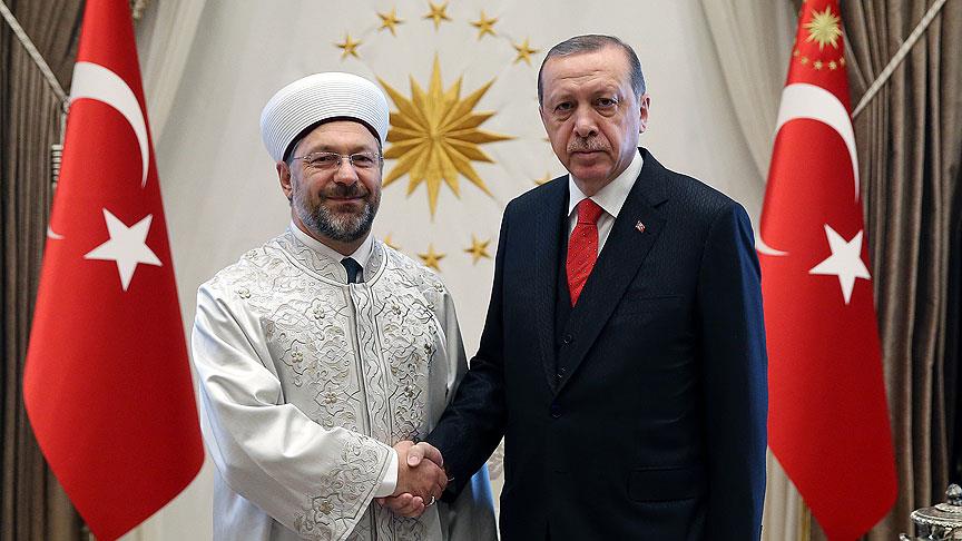 Erbaş , Cumhurbaşkanı Erdoğan ile Görüştü