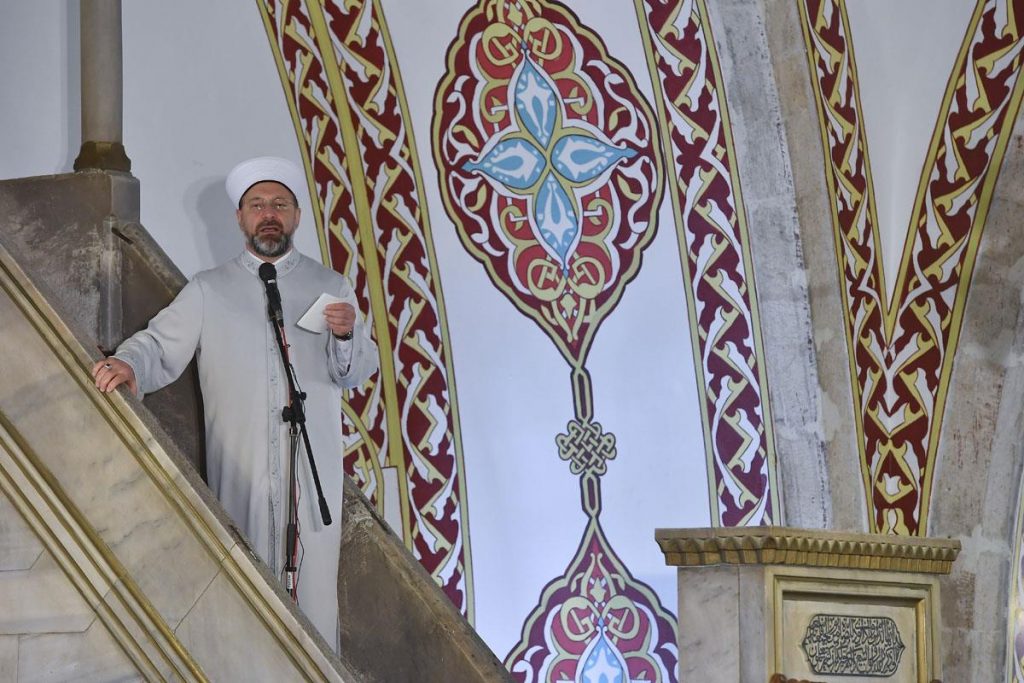 Diyanet İşleri Başkanı Erbaş’tan Hatay Habib-i  Neccar Camii’nde Cuma Hutbesi