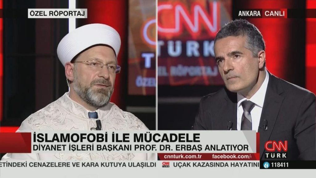 Diyanet İşleri Başkanı Erbaş CNN Türk’ün canlı yayın konuğu oldu