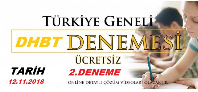 Türkiye Geneli Dhbt Deneme Sınavı-2 Yarın Başlıyor !