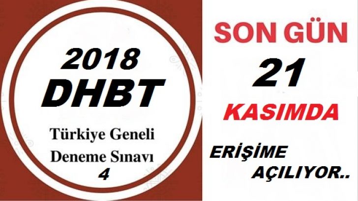 Türkiye Geneli Dhbt Deneme Sınavı-4 Yarın Başlıyor !