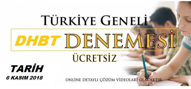 Türkiye Geneli Dhbt Deneme Sınavı Yarın Başlıyor !