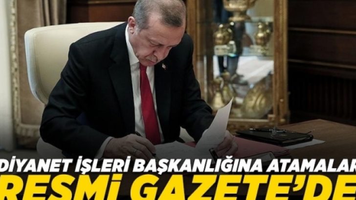 Cumhurbaşkanı Erdoğan, Diyanet İşleri Başkanlığı’na üst düzey atamalar gerçekleştirdi
