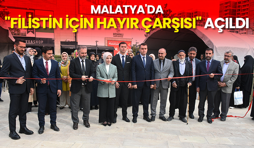 Malatya’da “Filistin İçin Hayır Çarşısı” açıldı