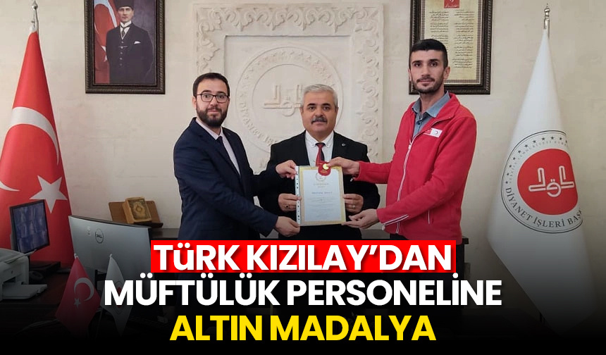 Türk Kızılay’dan müftülük personeline altın madalya
